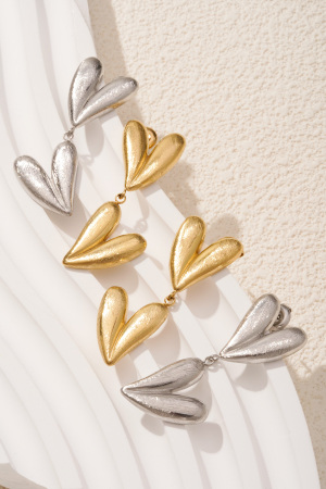 Boucles D'oreilles Double Cœur h5 Image4