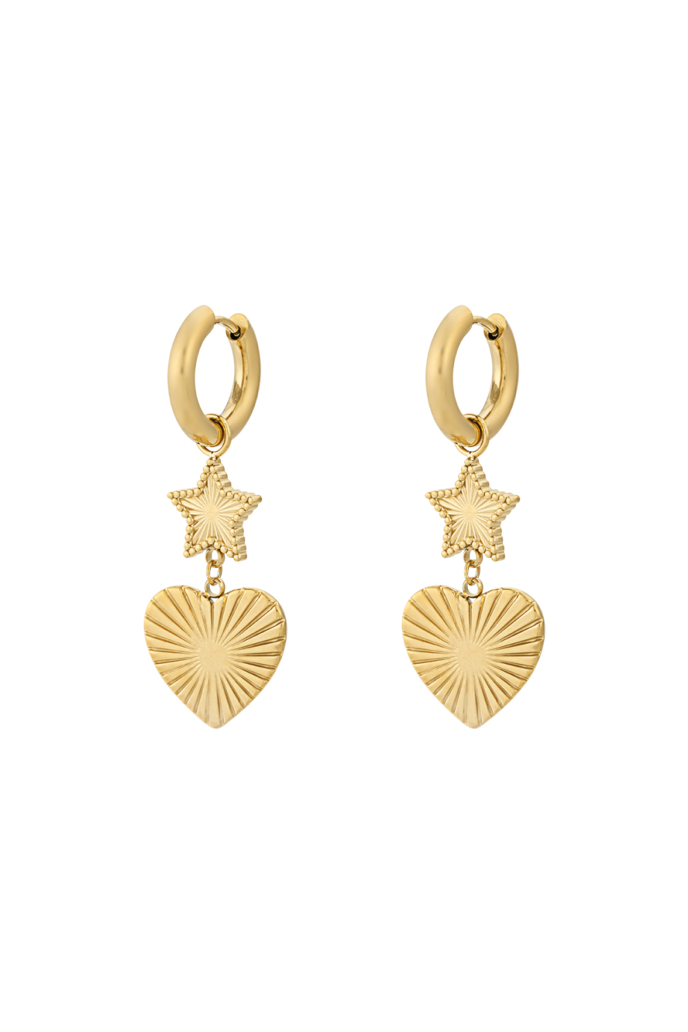Boucles D'oreilles Cœur Étoile 