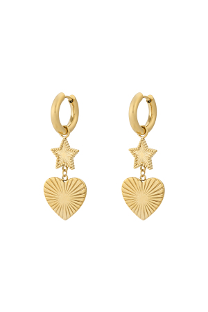 Boucles D'oreilles Cœur Étoile h5 