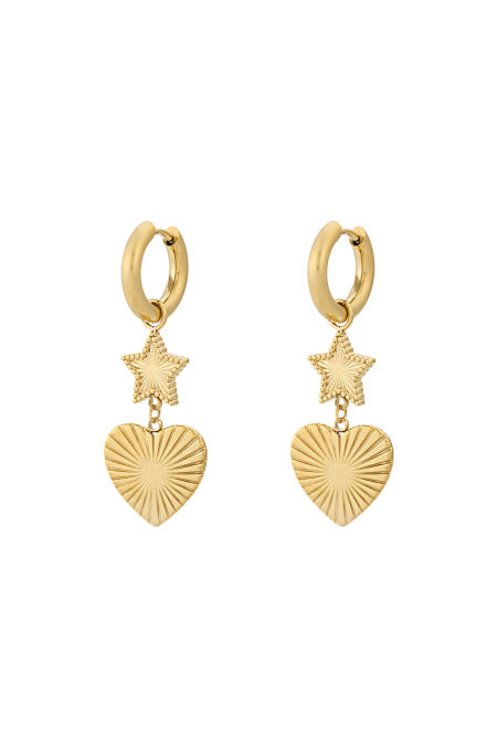 boucles d'oreilles cœur étoile