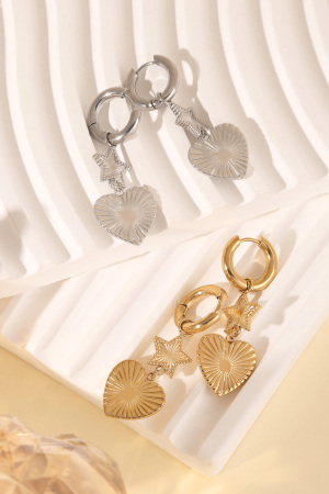 Boucles D'oreilles Cœur Étoile h5 Image3
