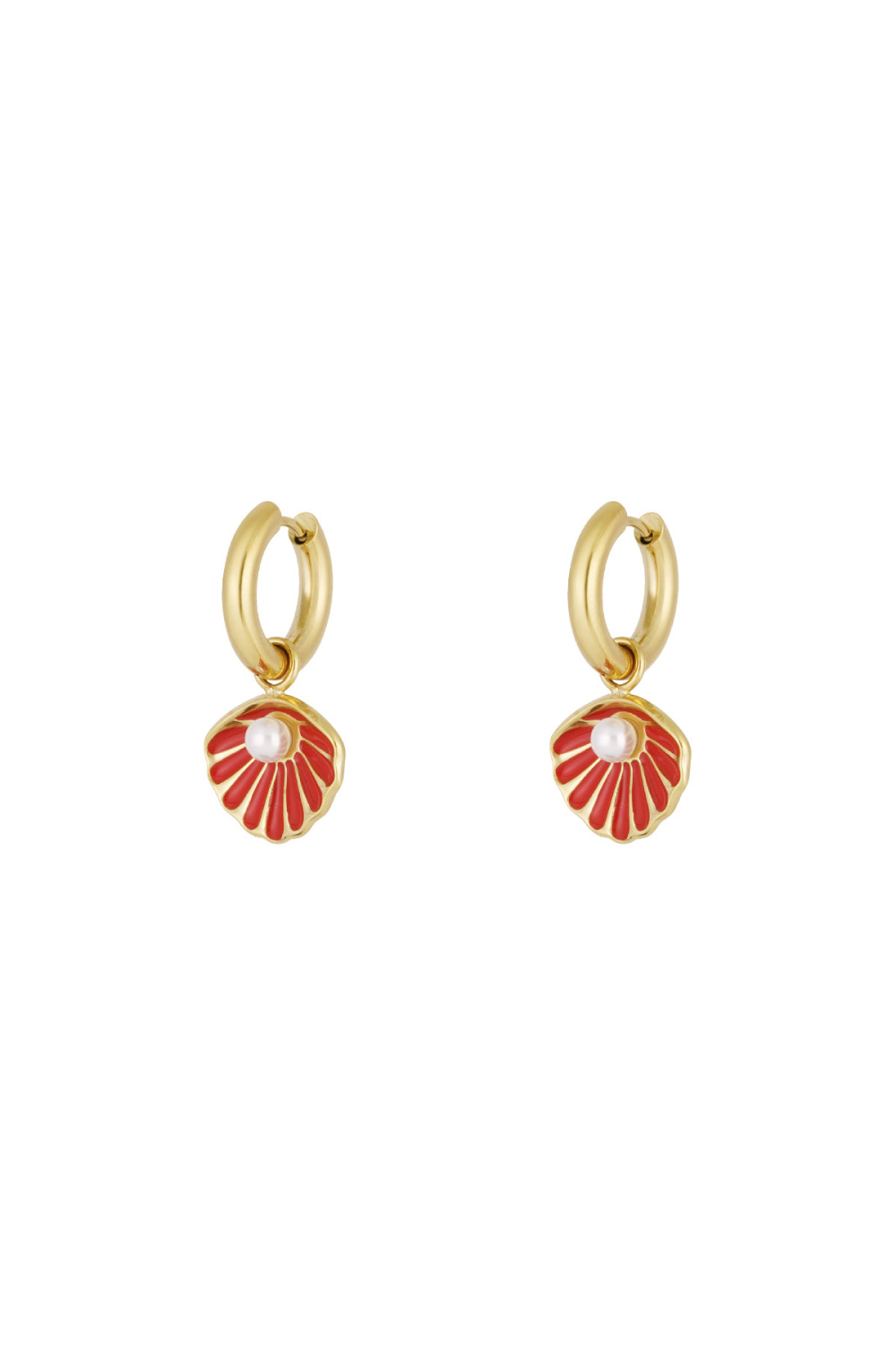 Boucles D'oreilles Coquillages Dorés