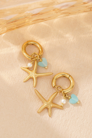 Grandes Boucles D'Oreilles Étoile De Mer h5 Image3