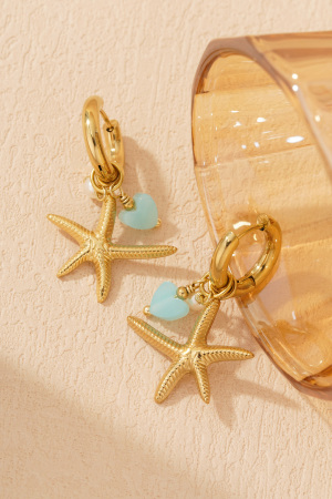 Grandes Boucles D'Oreilles Étoile De Mer h5 Image4