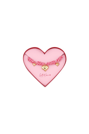 Bracelet En Acier Inoxydable « Cadeau D'amour » - Couleur Rose Et Or h5