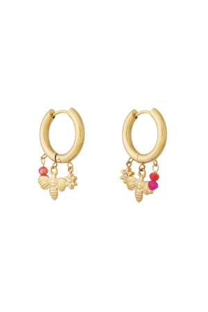 Boucles D'Oreilles À Breloques Abeilles h5 