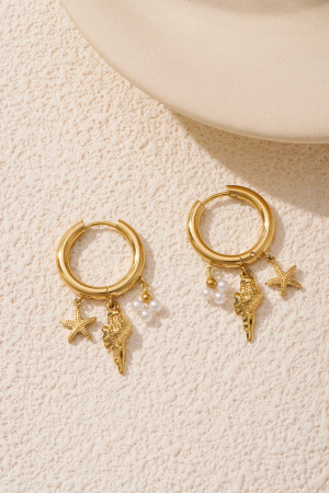 Boucles D'oreilles Vie Marine h5 Image6