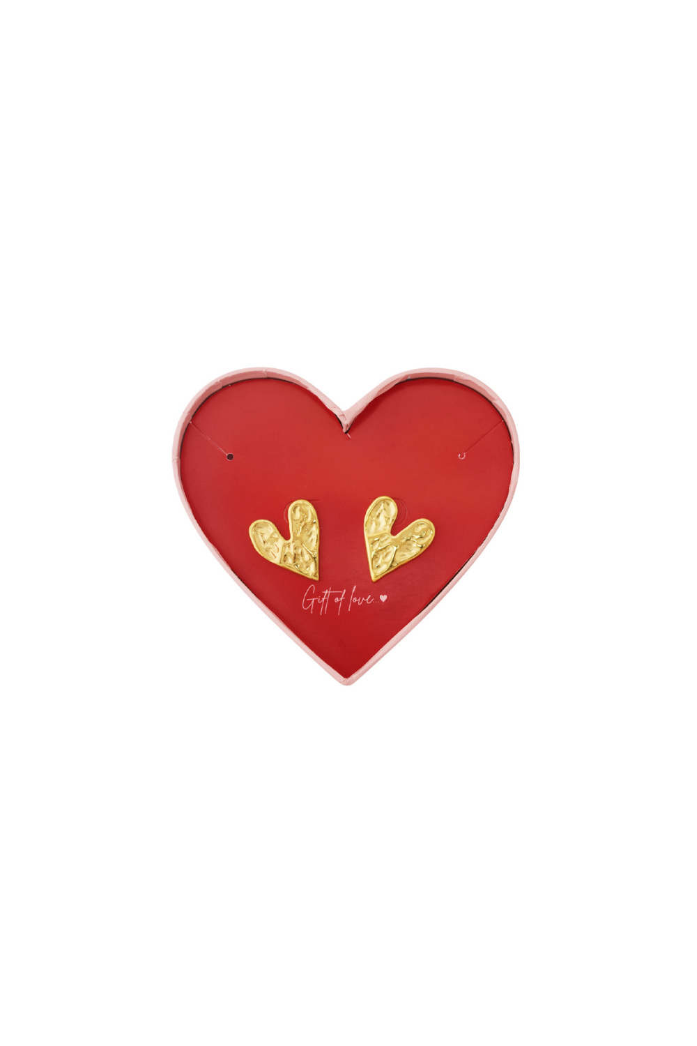 Boucles D'oreilles Cœur En Acier Inoxydable - Cadeau D'amour