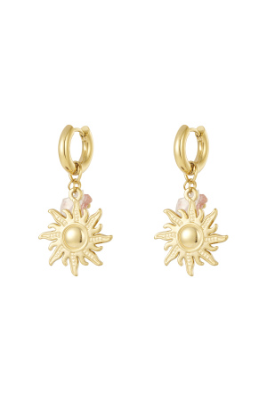 Boucles D'Oreilles Pendantes En Acier Inoxydable, Série Soleil/Lune, Décontractée, Simple Et Quotidienne, Bijoux Pour Femmes h5 