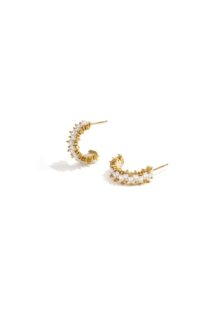 Boucles D'Oreilles Ornées De Pierres En Zigzag h5 