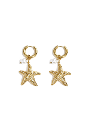 Boucles D'Oreilles Ornées D'Étoiles De Mer Et De Perles h5