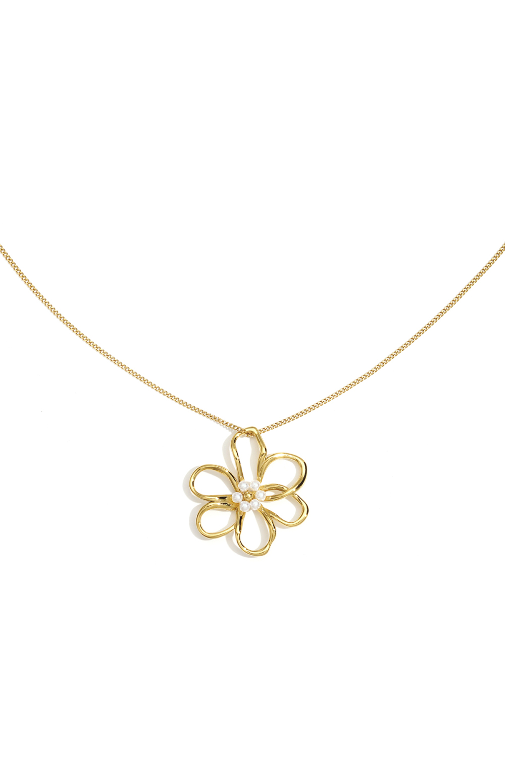 Colliers Longs En Acier Inoxydable, Série Florale Décontractée Et Simple Pour Femmes Image4