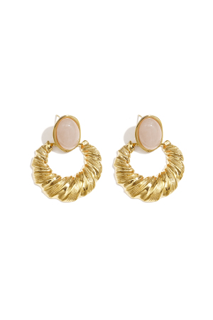 Boucles D'Oreilles Puces En Acier Inoxydable, Forme Irrégulière, Collection Simple Daily Simple, Bijoux Pour Femmes h5 Image3
