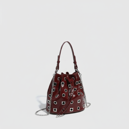 Sac à bandoulière pour femme, luxueux, tendance et classique, avec rivets