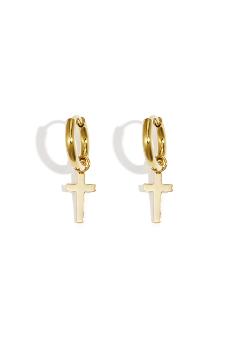 Boucles d'oreilles Faith Argenté Acier inoxydable