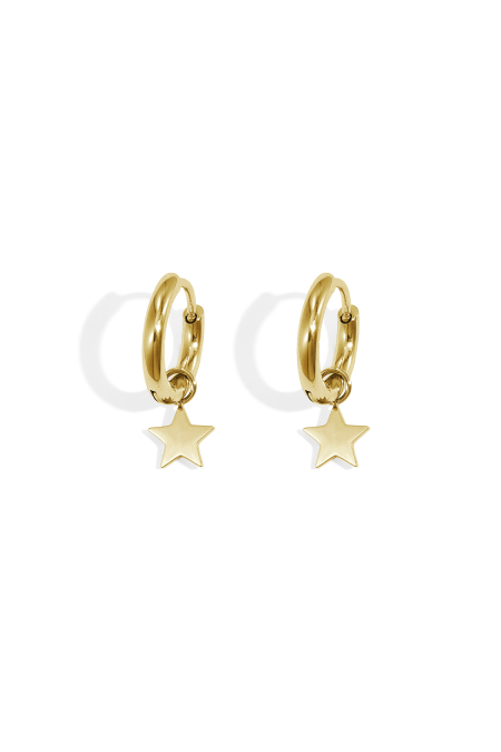 Boucles d'oreilles Star Argenté Acier inoxydable