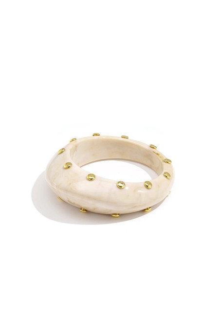 Bracelet Jonc En Résine Avec Clous