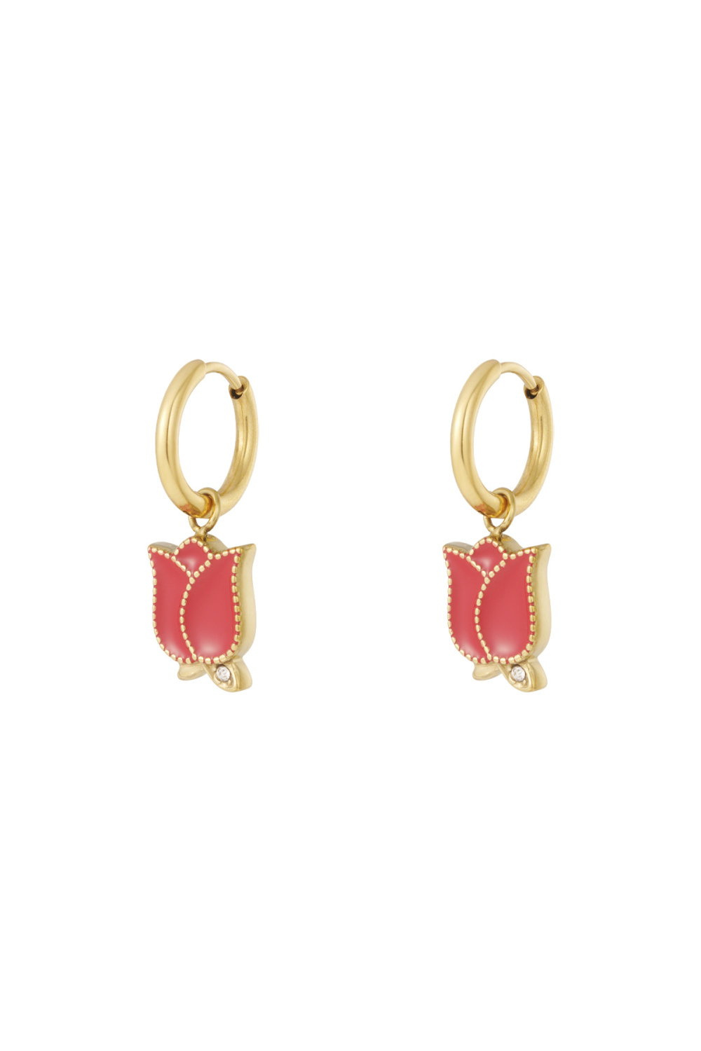 Boucles D'Oreilles Pendantes En Acier Inoxydable, Série Fleur, Décontractée, Simple Et Quotidienne, Bijoux Pour Femmes