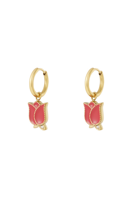 Boucles d'oreilles pendantes en acier inoxydable, série Fleur, décontractée, simple et quotidienne, bijoux pour femmes