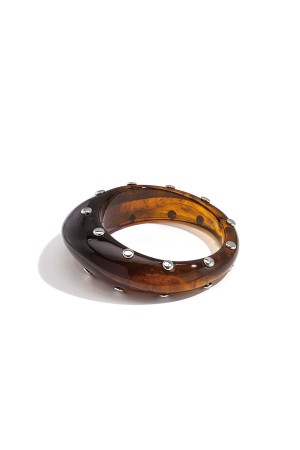 Bracelet Jonc En Résine Avec Clous h5 