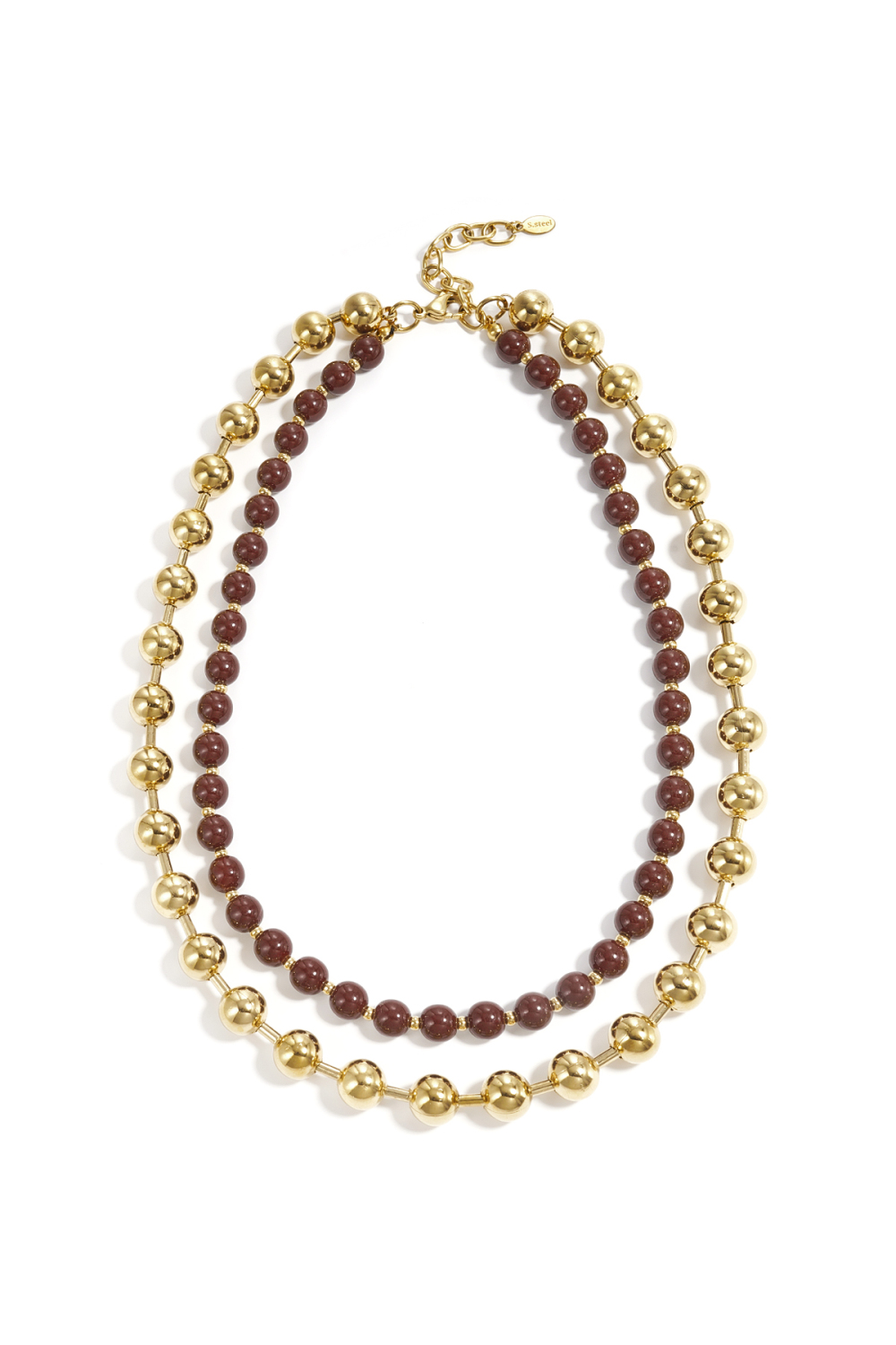 Collier À Maillons Avec Perles Dorées Et Colorées Image4
