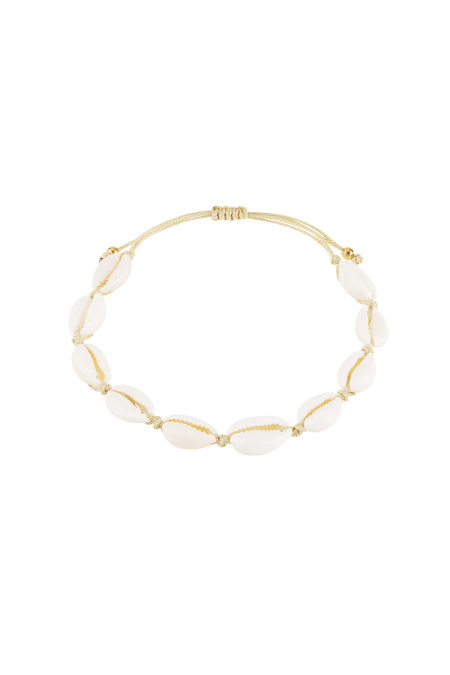 Anklet Shell Beach Couleur or Coquilles