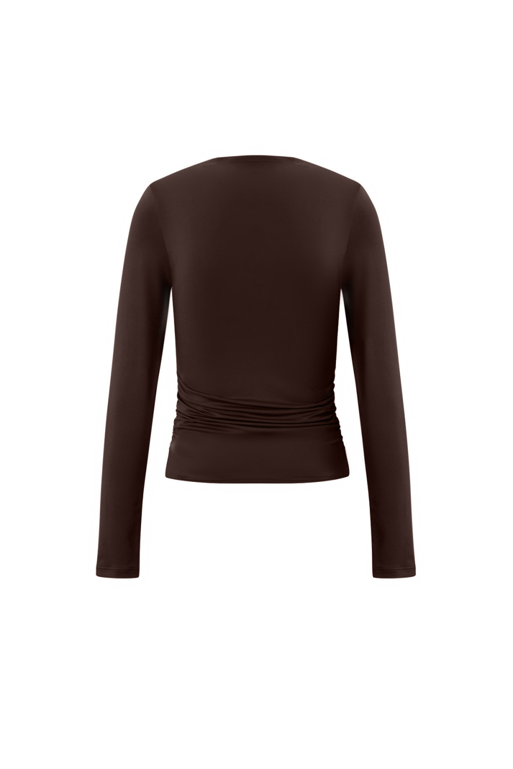 Pull En Nylon Tricoté Femme Manches Longues Basique Couleur Unie Image3