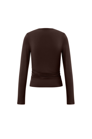 Pull En Nylon Tricoté Femme Manches Longues Basique Couleur Unie h5 Image3
