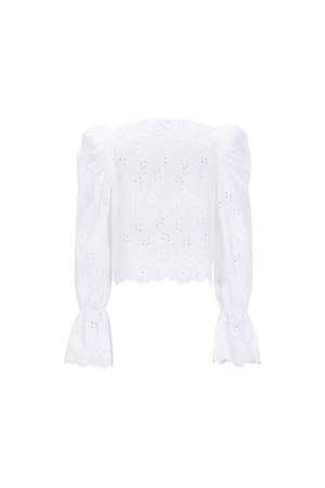 Coton Tissé Haut À Manches Longues Femme Casual Cutout h5 Image3
