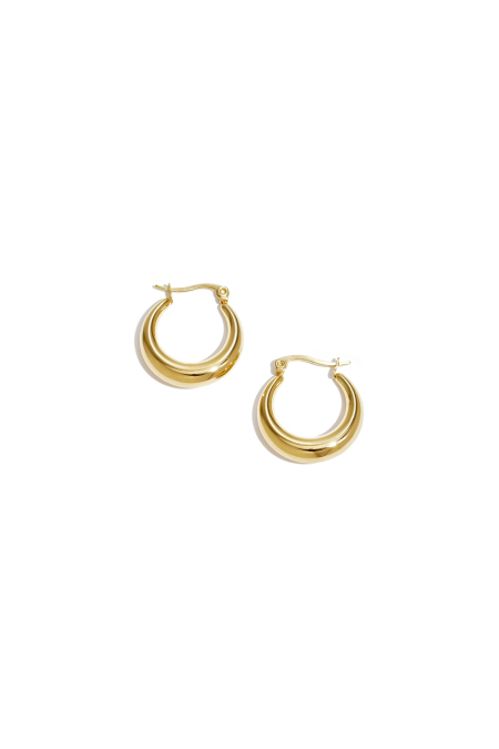 Boucles d'oreilles arquées en acier inoxydable