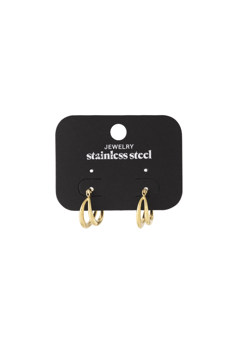 Petites Boucles D'Oreilles Doubles Créoles Image4
