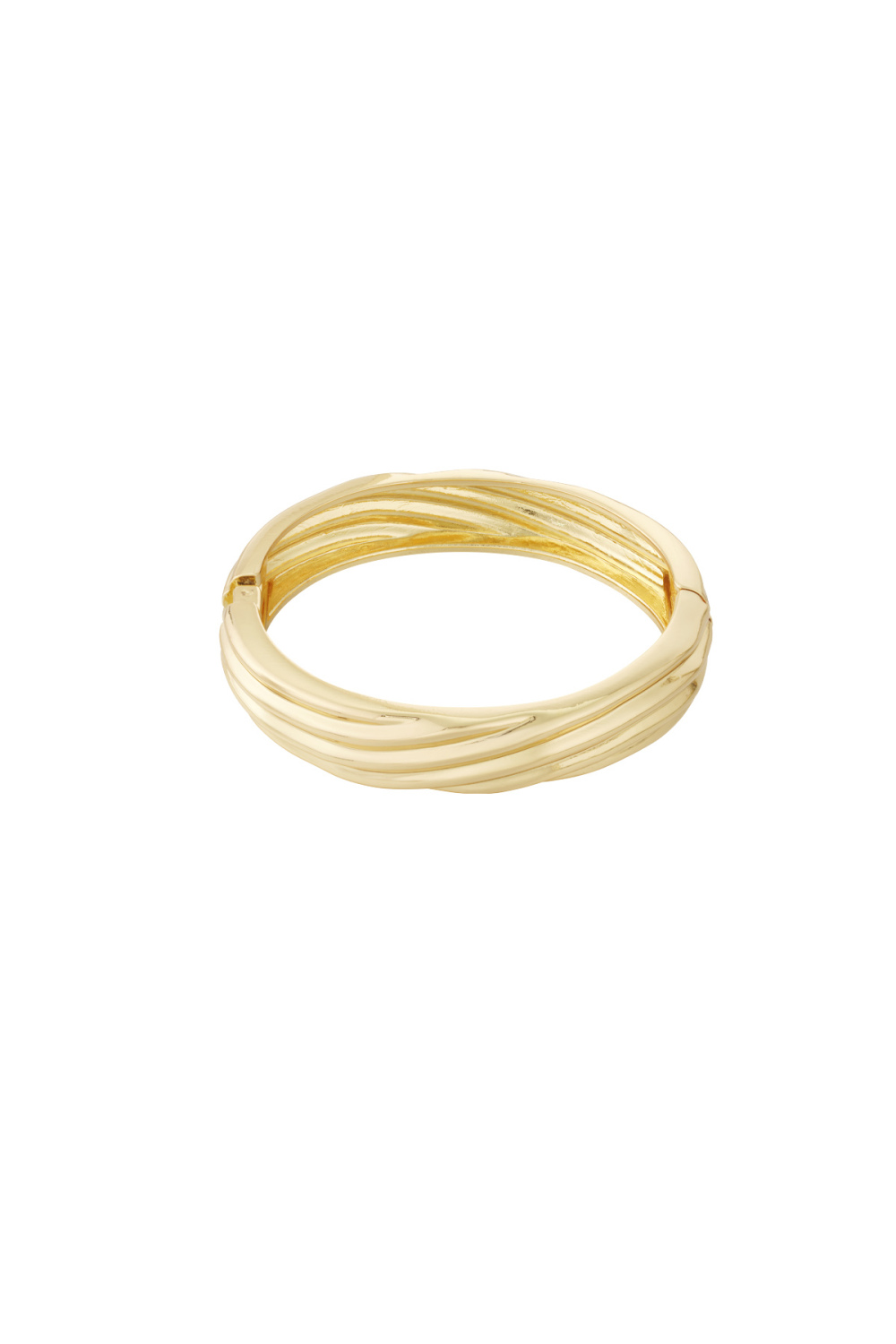 Bracelet Jonc Torsadé En Or