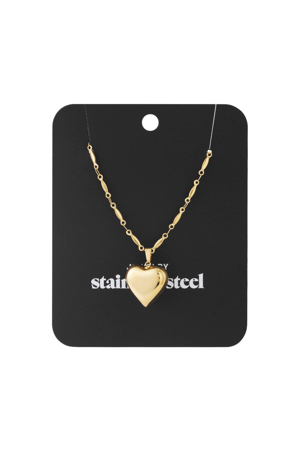 Colliers Pendentifs En Acier Inoxydable En Forme De Cœur, Décontractés Et Quotidiens Image4