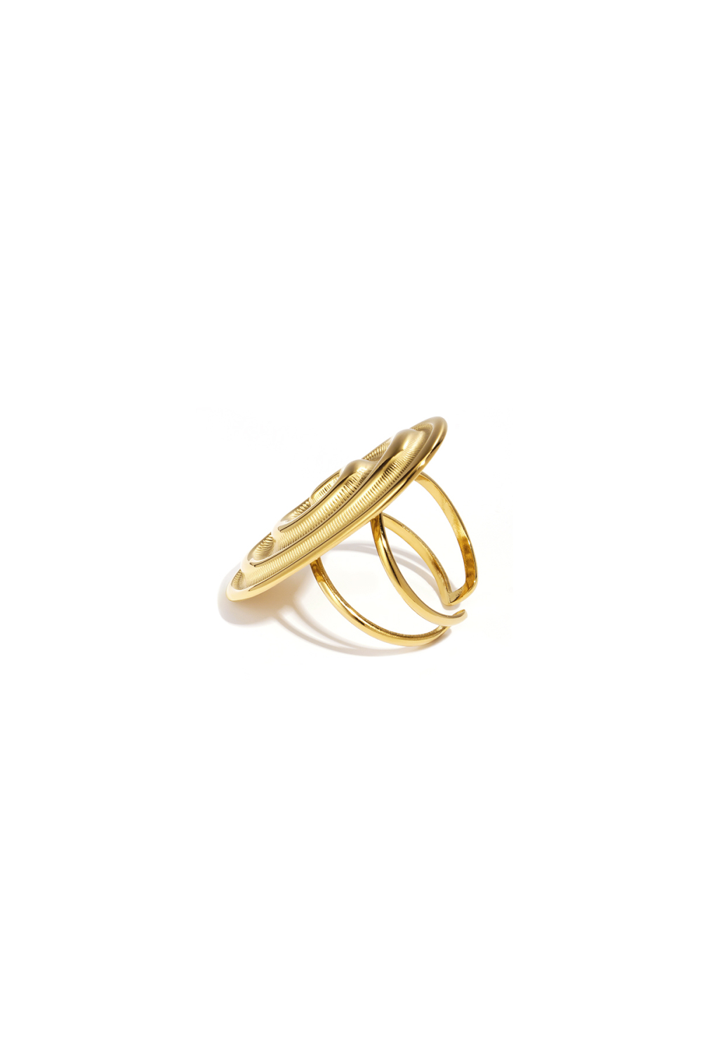 Bagues De Déclaration En Acier Inoxydable De Forme Irrégulière, Série Décontractée, Simple Et Quotidienne, Bijoux Pour Femmes Image4