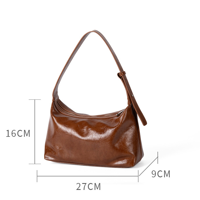 Sac Bandoulière Femme Simple Series, Couleur Unie, En Pu, 1 Pièce