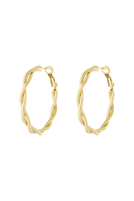 Boucles d'oreilles créoles torsadées