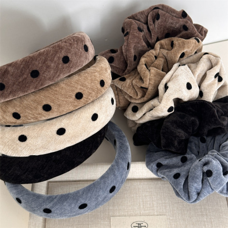 1 bandeau pour femme en tissu à pois rétro de la série classique
