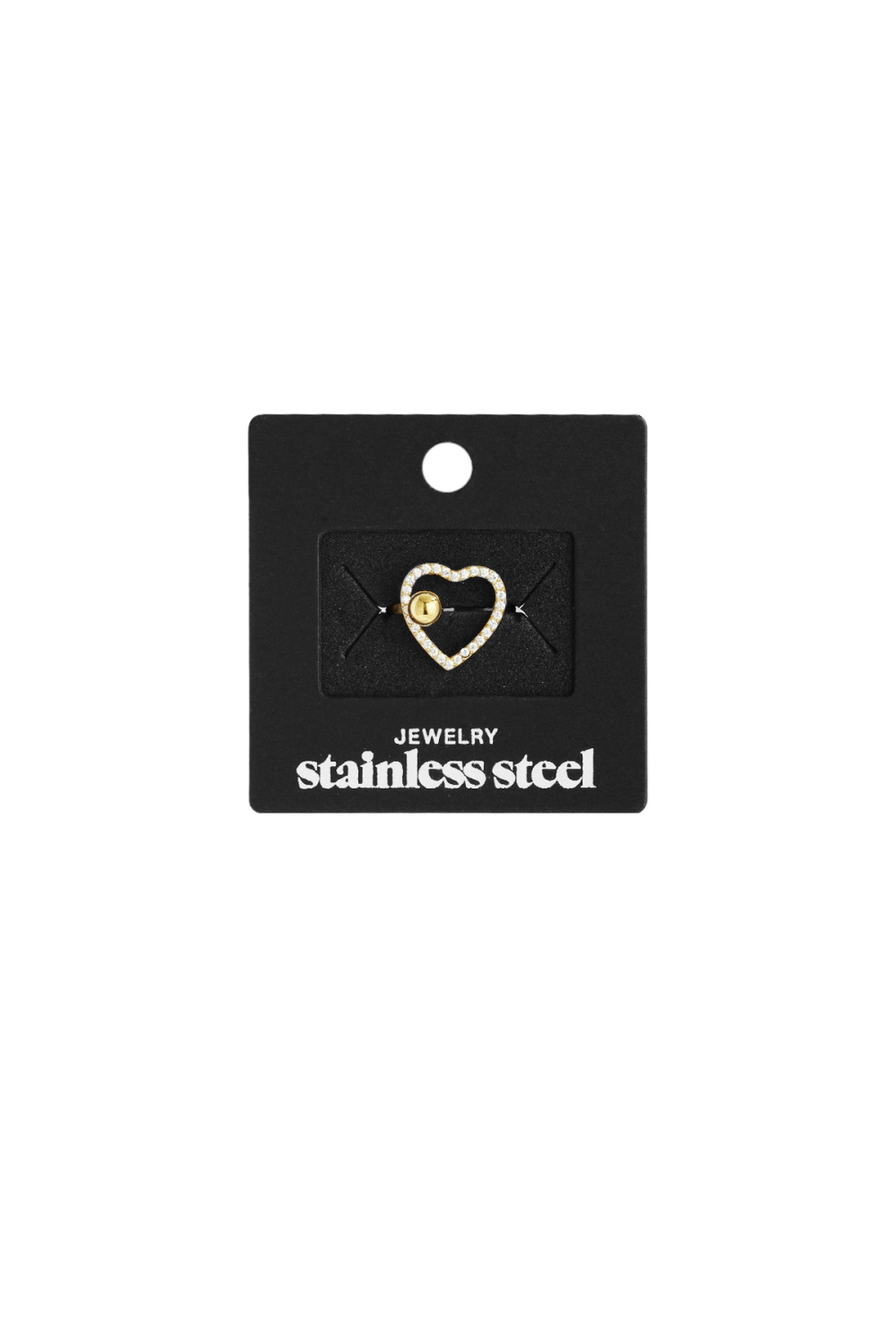Bagues En Acier Inoxydable Pour Femme, Style Décontracté Et Simple, Série Cœur, Bijoux Pour Femmes h5Image4