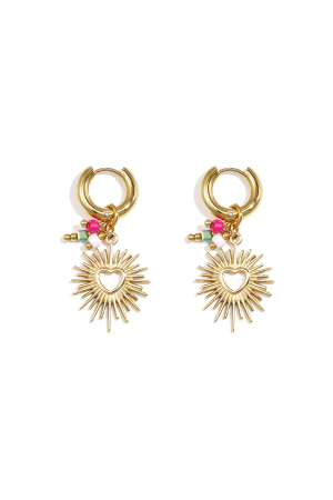 Boucles D'Oreilles Avec Cœurs Pendants En Acier Inoxydable h5 