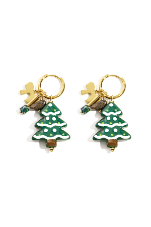 Boucles D'Oreilles Pendantes En Acier Inoxydable, Série Simple Et Décontractée De Noël, Bijoux Pour Femmes h5 