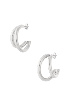Petites Boucles D'Oreilles Doubles Créoles h5 Image3