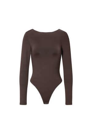Body Moulant En Nylon Tricoté Basique Couleur Unie h5 