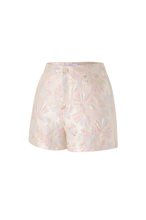 Shorts Femme En Fibre De Polyester Tissée Imprimé Floral Élégant h5 Image2