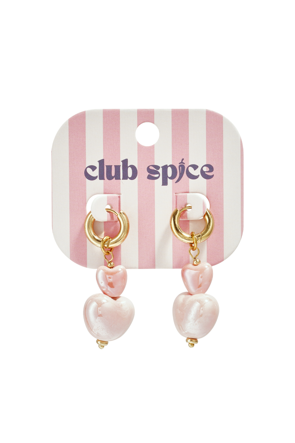 Boucles D'Oreilles À Perles En Forme De Cœur Empilées Image3