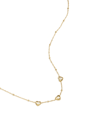 Collier De Perles Et De Cœurs Ornés De Pierres h5 