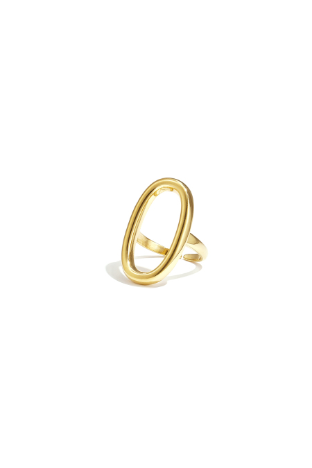 Bague imposante ovale et minimaliste