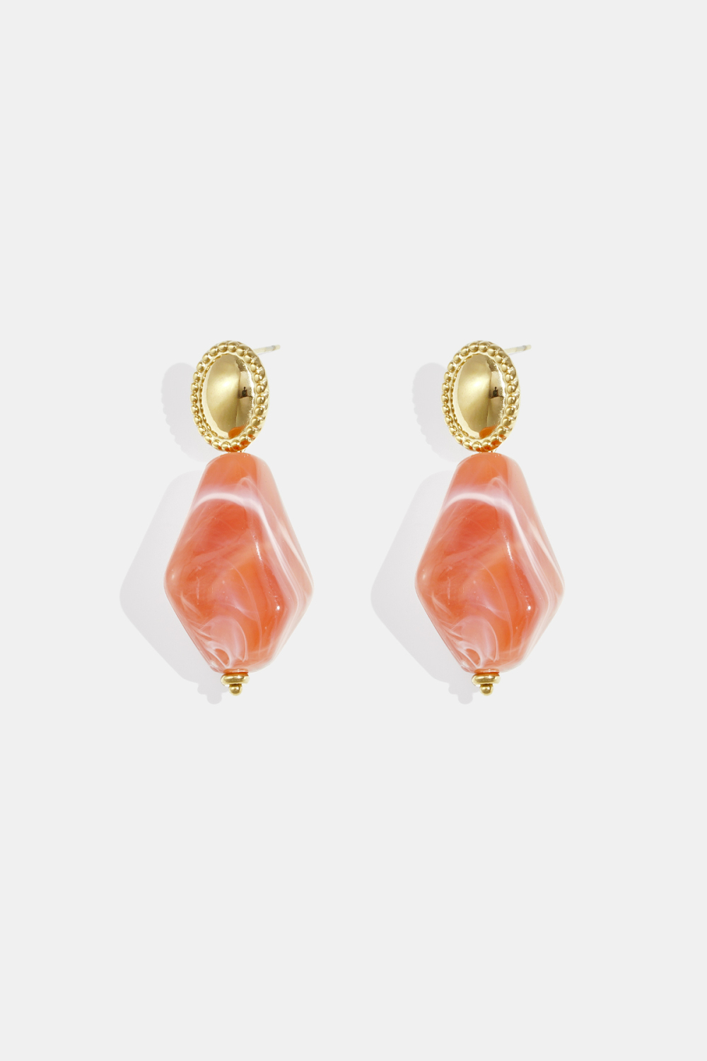 Boucles D'Oreilles Aspect Pierre Naturelle h5Image3