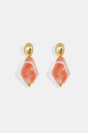 Boucles D'Oreilles Aspect Pierre Naturelle h5 Image3