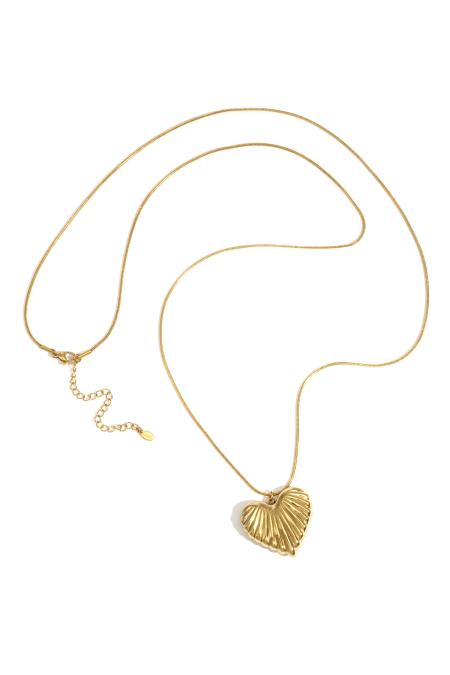 Colliers longs en acier inoxydable, style cœur, décontracté, simple et quotidien, bijoux pour femmes