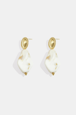 Boucles D'Oreilles Aspect Pierre Naturelle h5